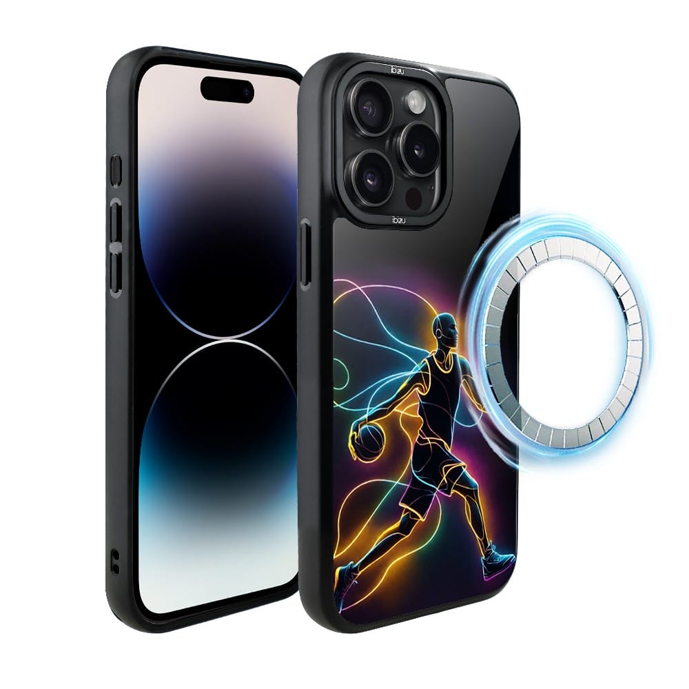 Etui do iPhone 14 Pro Max IBIZU DropGuard Matt z MagSafe, #ElectroMove, Duch koszykówki