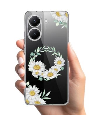 Etui do Xiaomi POCO X7 Pro przeźroczyste, silikonowe Flexi, wianek stokrotek