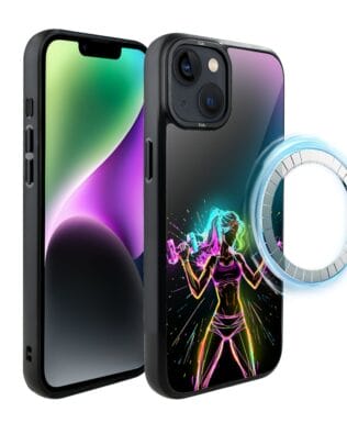 Etui do iPhone 14 IBIZU DropGuard Matt z MagSafe, #ElectroMove, Wibracja fitness