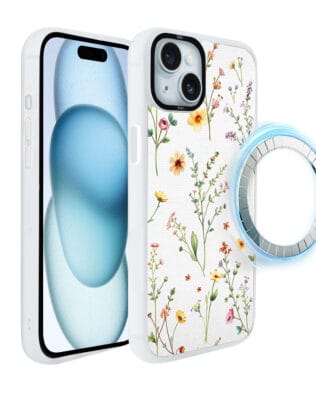 Etui do iPhone 15 IBIZU DropGuard Matt z MagSafe, Pastel Bloom, Letni bukiet