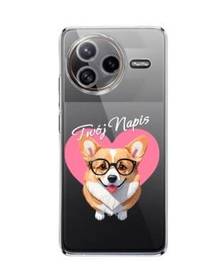 Etui do Xiaomi POCO F7 Ultra przeźroczyste, silikonowe Flexi, Puppy Love, pies rasy Corgi