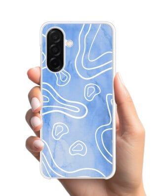 Etui do Samsung Galaxy A26 5G z MagSafe przeźroczyste, silikonowe Flexi, morski wzór