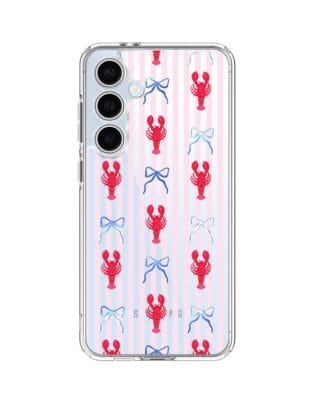 Etui do Samsung Galaxy S24 FE przeźroczyste, silikonowe Flexi, krab i kokardki