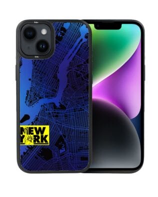 Etui do iPhone 14 Plus IBIZU DropGuard Matt z MagSafe, Mapy Świata, New York