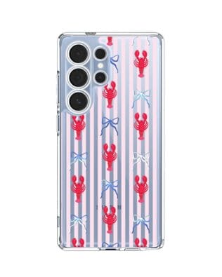 Etui do Samsung Galaxy S25 Ultra przeźroczyste, silikonowe Flexi, krab i kokardki