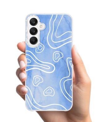 Etui do Samsung Galaxy A25 5G z MagSafe przeźroczyste, silikonowe Flexi, morski wzór