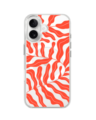 Etui do iPhone 16 Plus z MagSafe przeźroczyste, silikonowe Flexi, rafa koralowa