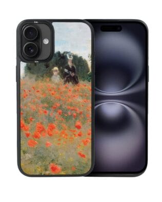 Etui do iPhone 16 Plus IBIZU DropGuard Matt z MagSafe, Claude Monet, pole maków