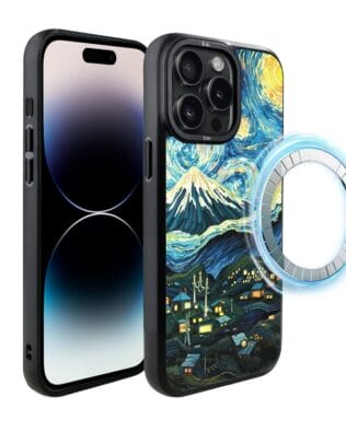 Etui do iPhone 14 Pro Max IBIZU DropGuard Matt z MagSafe, Van Gogh, gwieździsta noc