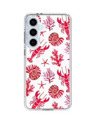 Etui do Samsung Galaxy S24 FE z MagSafe przeźroczyste, silikonowe Flexi, krab, muszle