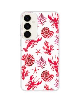 Etui do Samsung Galaxy S23 FE 5G z MagSafe przeźroczyste, silikonowe Flexi, krab, muszle