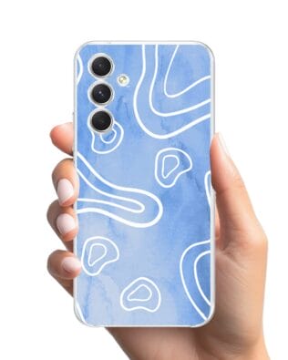 Etui do Samsung Galaxy A54 5G przeźroczyste, silikonowe Flexi, morski wzór