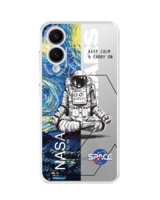 Etui do Samsung Galaxy S25 Edge przeźroczyste, silikonowe Flexi, Keep Calm in Cosmos