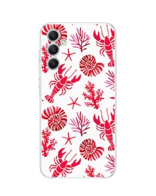 Etui do Samsung Galaxy A34 5G przeźroczyste, silikonowe Flexi, krab, muszle