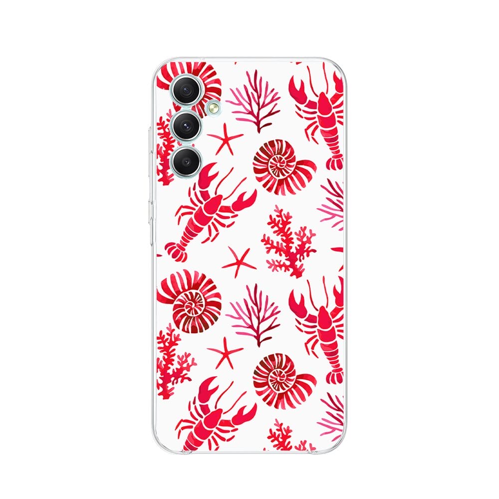 Etui do Samsung Galaxy A34 5G przeźroczyste, silikonowe Flexi, krab, muszle