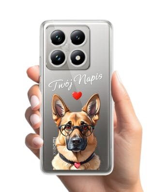 Etui do Xiaomi 14T przeźroczyste, silikonowe Flexi, Puppy Love, pies rasy Owczarek Niemiecki