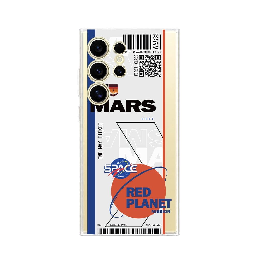 Etui do Samsung Galaxy S24 Ultra przeźroczyste, silikonowe Flexi, bilet na Mars