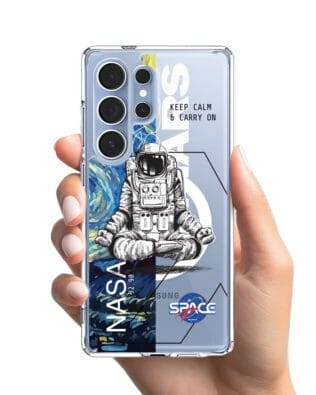 Etui do Samsung Galaxy S25 Ultra z MagSafe przeźroczyste, silikonowe Flexi, Keep Calm in Cosmos