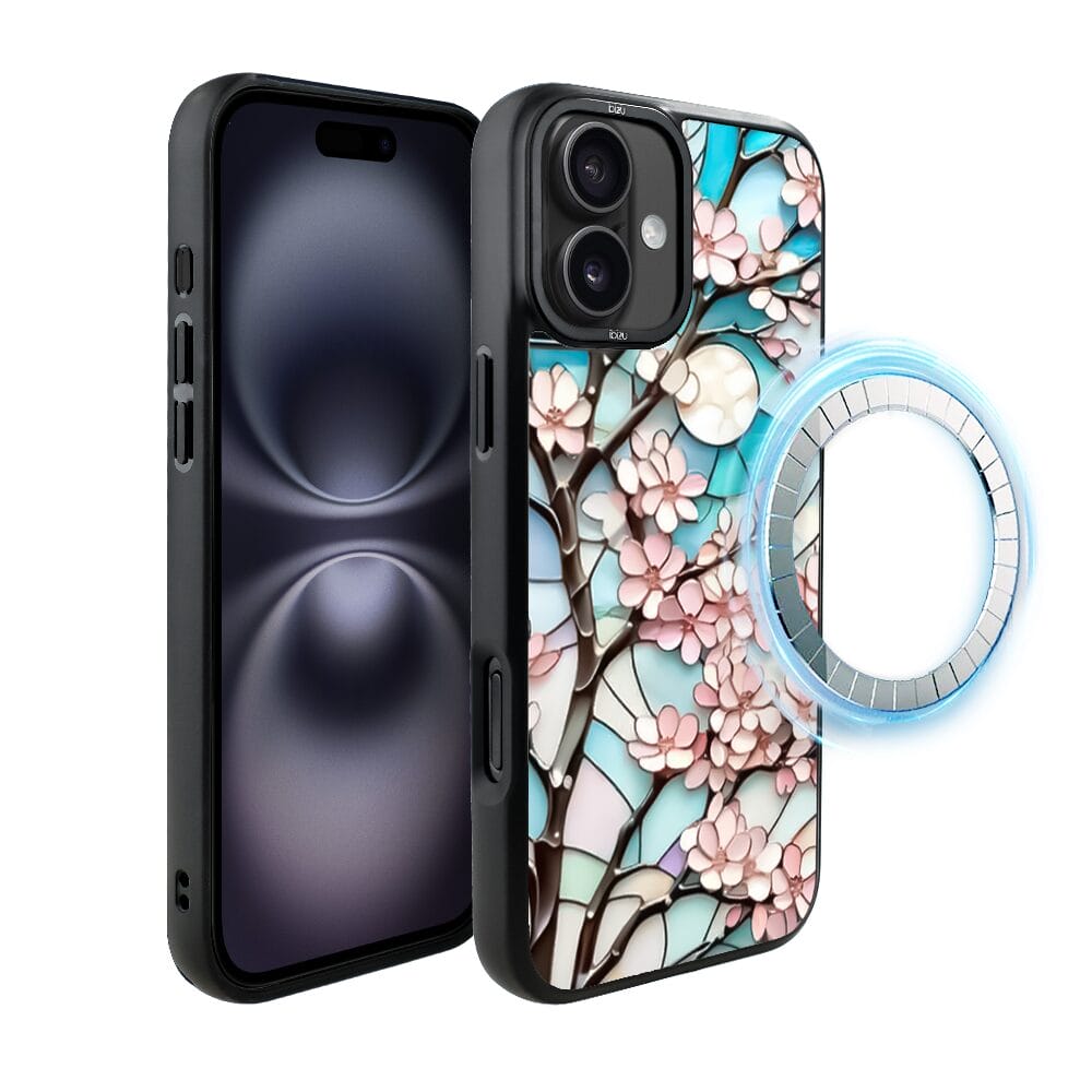 Etui do iPhone 16 IBIZU DropGuard Matt z MagSafe, Barwy Szkła, Księżycowa Wiśnia