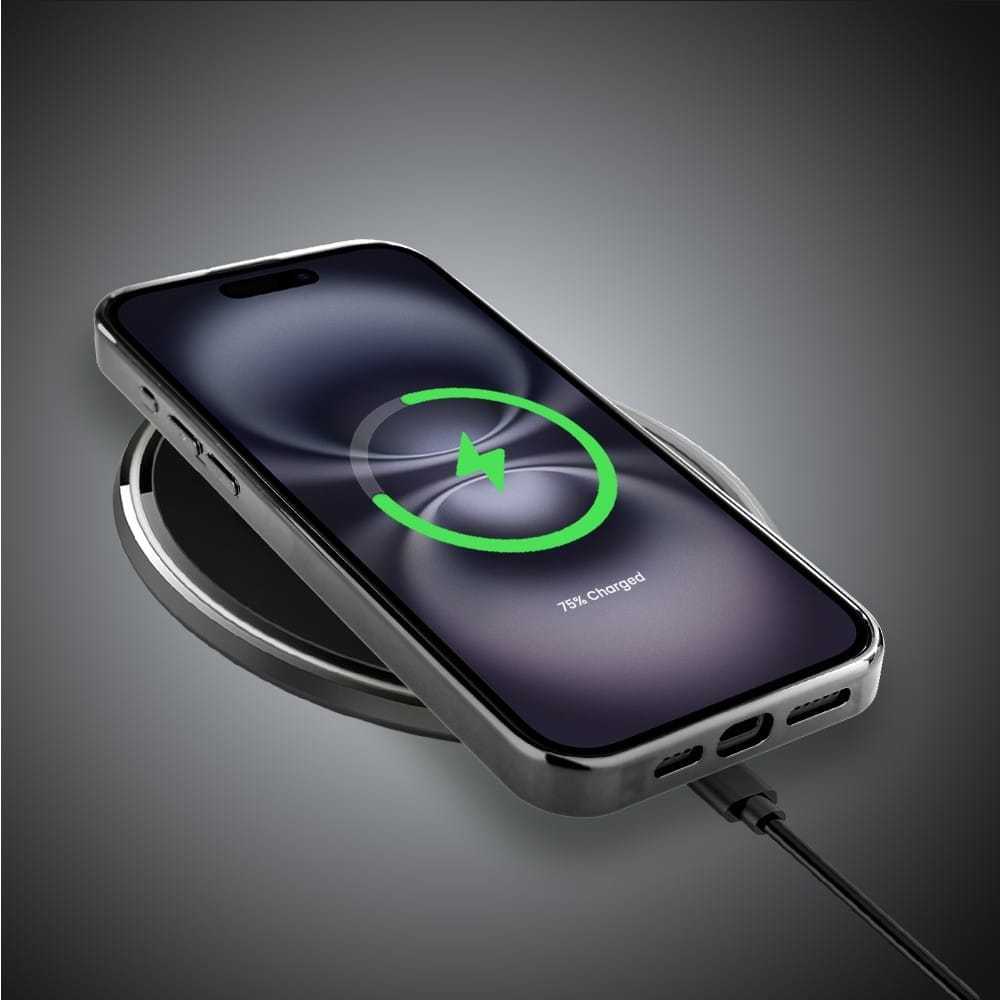 Etui do iPhone 16 IBIZU Elite Glass z MagSafe Magia Azji, Złoty wodospad, czarne - obrazek 8