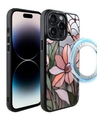 Etui do iPhone 14 Pro Max IBIZU DropGuard Matt z MagSafe, Barwy Szkła, Różowa magnolia