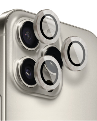 Metalowa osłona obiektywu aparatu ze szkła hartowanego 9H do iPhone 16 Pro Max, 1 zestaw, tytanowa