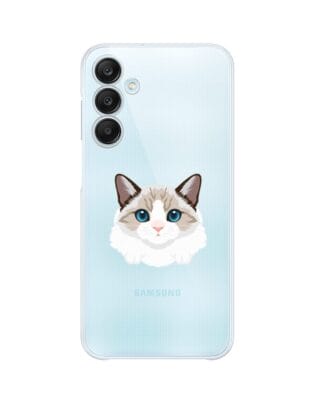 Etui do Samsung Galaxy M35 5G przeźroczyste, silikonowe Flexi, kot birmański