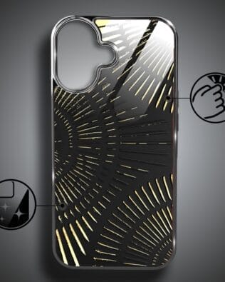 Etui do iPhone 16 Plus IBIZU Elite Glass z MagSafe Mistyczne wzory, Boski promień czarne, czarne