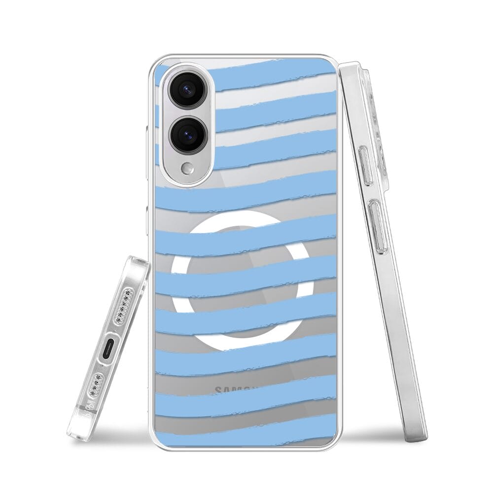 Etui do Samsung Galaxy S25 Edge z MagSafe przeźroczyste, silikonowe Flexi, fale morskie - obrazek 3