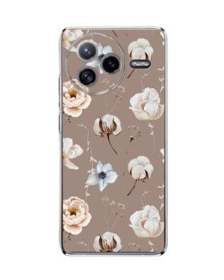 Etui do Xiaomi POCO F7 Ultra przeźroczyste, silikonowe Flexi, akwarelowe kwiatki