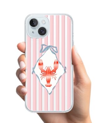 Etui do iPhone 15 Plus przeźroczyste, silikonowe Flexi, Homar