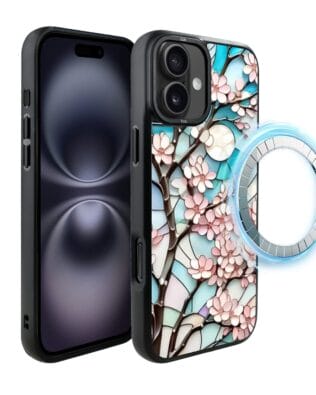 Etui do iPhone 16 Plus IBIZU DropGuard Matt z MagSafe, Barwy Szkła, Księżycowa Wiśnia