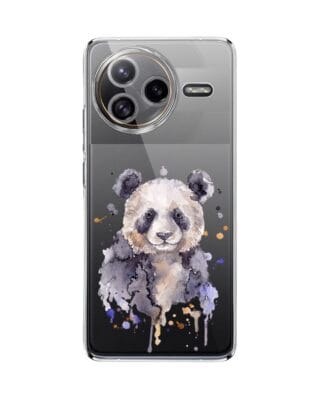 Etui do Xiaomi POCO F7 Ultra przeźroczyste, silikonowe Flexi, Akwarelowe Zoo, Panda