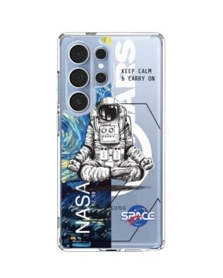 Etui do Samsung Galaxy S25 Ultra z MagSafe przeźroczyste, silikonowe Flexi, Keep Calm in Cosmos