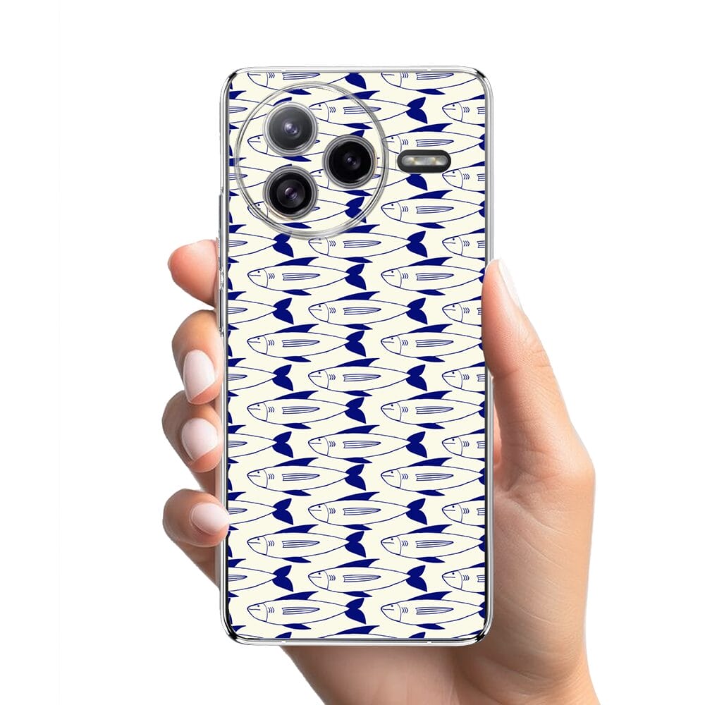 Etui do Xiaomi POCO F7 Ultra przeźroczyste, silikonowe Flexi, pływające rybki - obrazek 2