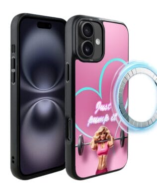 Etui do iPhone 16 Plus IBIZU DropGuard Matt z MagSafe, #Move, Pump it love