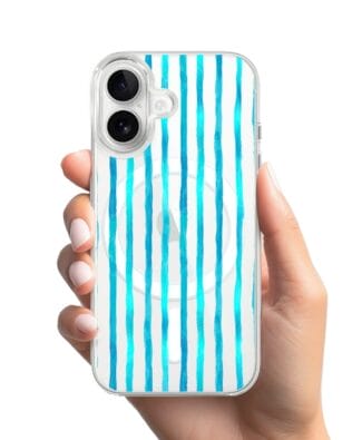 Etui do iPhone 16 z MagSafe przeźroczyste, silikonowe Flexi, szept fal