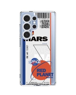Etui do Samsung Galaxy S25 Ultra przeźroczyste, silikonowe Flexi, bilet na Mars