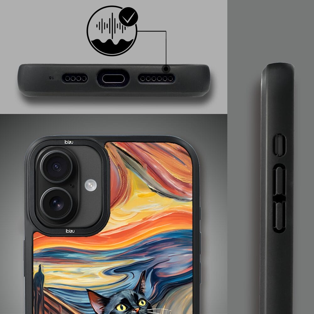 Etui do iPhone 16 IBIZU DropGuard Matt z MagSafe, Edvard Munch, krzyk kota - obrazek 6