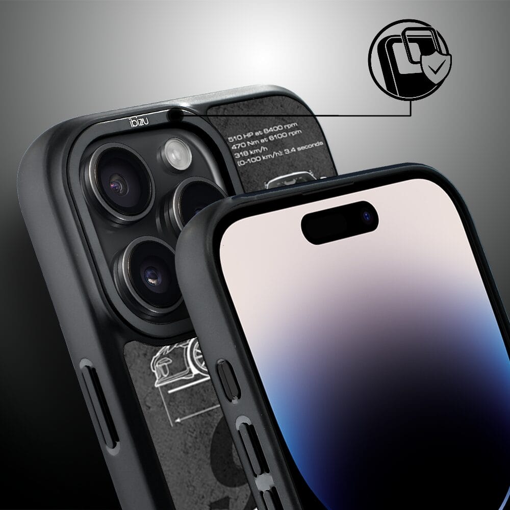Etui do iPhone 14 Pro IBIZU DropGuard Matt z MagSafe, TechDrive, 911 GT3 RS - obrazek 3