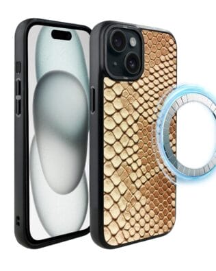 Etui do iPhone 15 Plus IBIZU DropGuard Matt z MagSafe, Zew Natury, Wąż