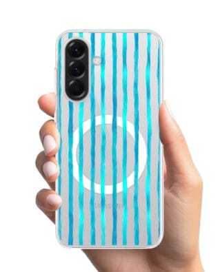 Etui do Samsung Galaxy A56 5G z MagSafe przeźroczyste, silikonowe Flexi, szept fal