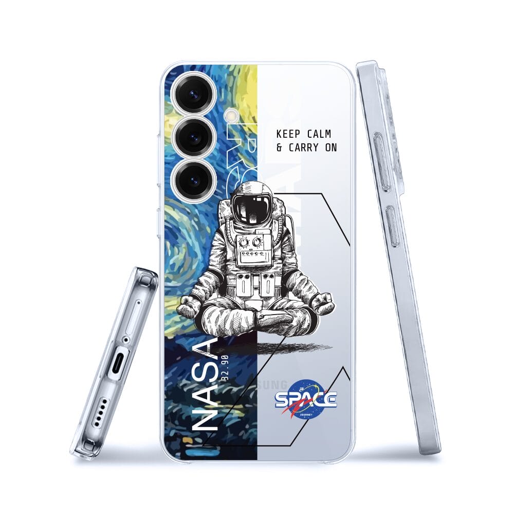 Etui do Samsung Galaxy S25 Plus przeźroczyste, silikonowe Flexi, Keep Calm in Cosmos - obrazek 3