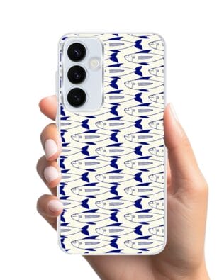 Etui do Samsung Galaxy A55 5G przeźroczyste, silikonowe Flexi, pływające rybki