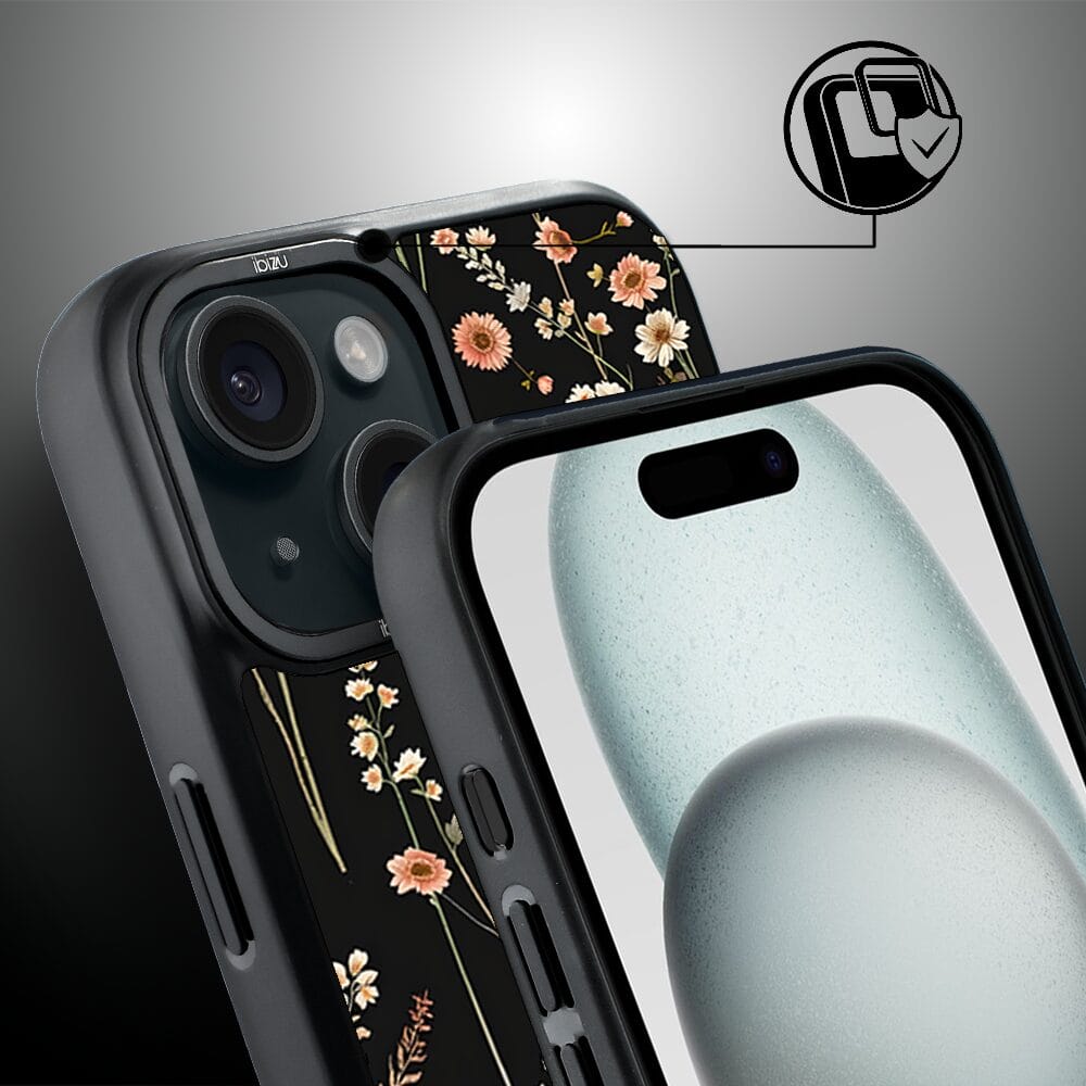 Etui do iPhone 15 IBIZU DropGuard Matt z MagSafe, Pastel Bloom, Północny ogród - obrazek 3