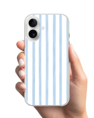 Etui do iPhone 16 Plus przeźroczyste, silikonowe Flexi, wakacje w Grecji