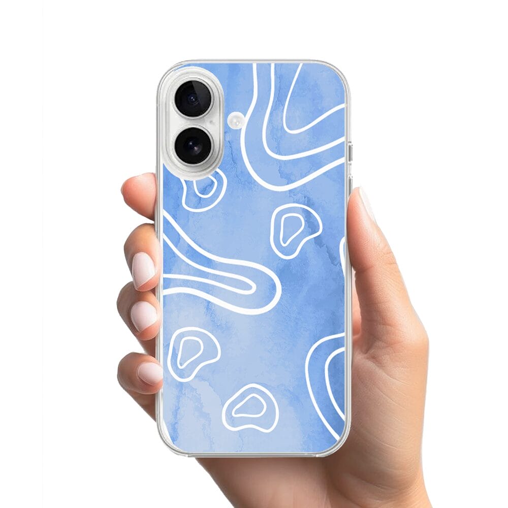 Etui do iPhone 16 przeźroczyste, silikonowe Flexi, morski wzór - obrazek 2