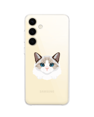 Etui do Samsung Galaxy S24 Plus przeźroczyste, silikonowe Flexi, kot birmański