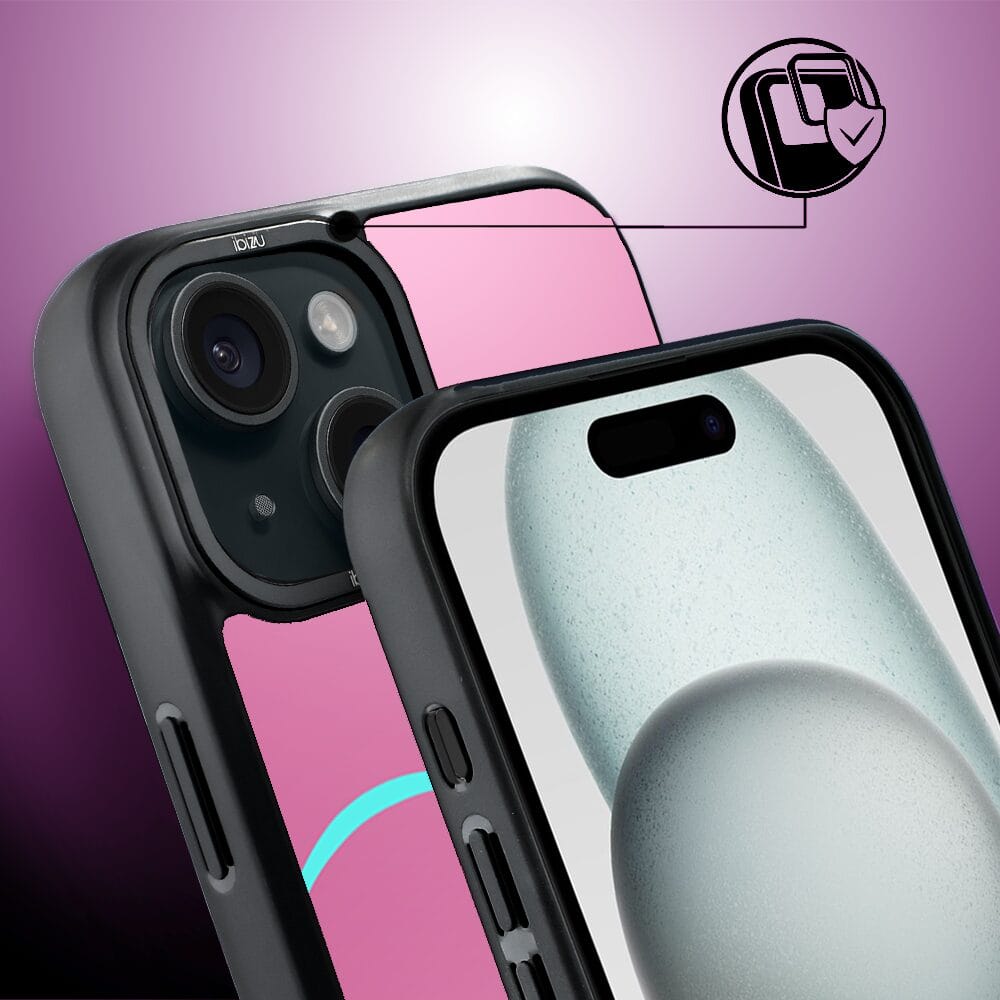 Etui do iPhone 15 IBIZU DropGuard Matt z MagSafe, #Move, Pump it love - obrazek 3