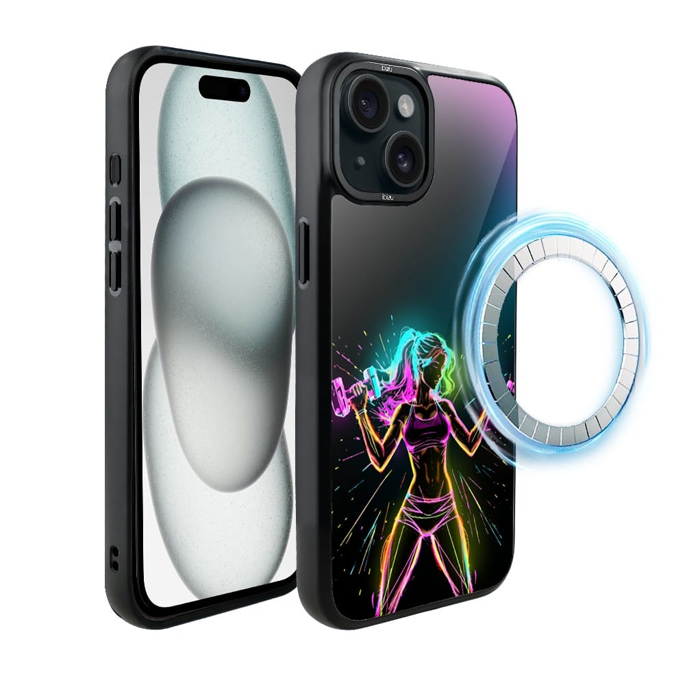 Etui do iPhone 15 Plus IBIZU DropGuard Matt z MagSafe, #ElectroMove, Wibracja fitness